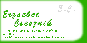 erzsebet csesznik business card